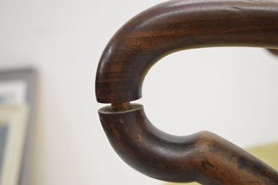 Lot 526 - Attributed to John Barrow for Gillows of Lancaster - George IV walnut open arm library chair