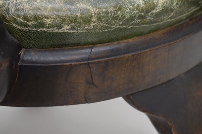 Lot 526 - Attributed to John Barrow for Gillows of Lancaster - George IV walnut open arm library chair