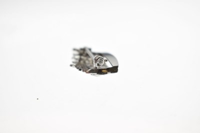 Lot 29 - Diamond set Merchant Navy white metal brooch