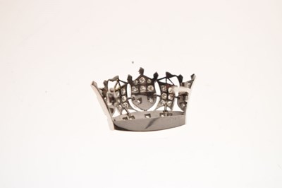 Lot 29 - Diamond set Merchant Navy white metal brooch