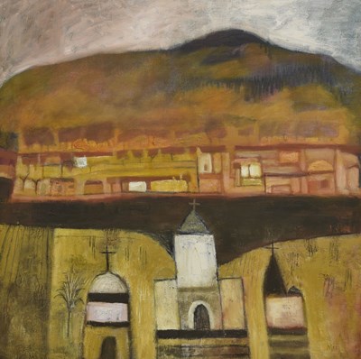 Lot 684 - Marj Bond RSW RGI (Scottish, 1939-2023) - Oil on canvas - 'Ovgyva'