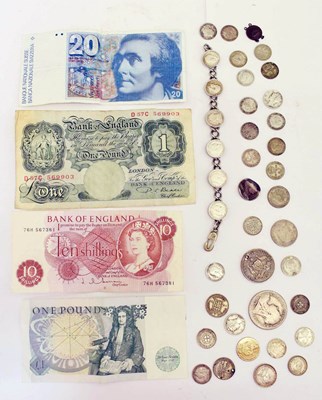 Lot 217 - Quantity of mainly GB pre 1947 silver coinage, etc