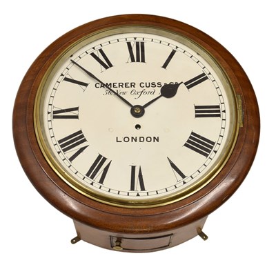 Lot 463 - Camerer Cuss & Co. - Early 20th century mahogany-cased chain fusee wall clock