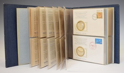 Lot 199 - Album of International Society of Postmasters First Day Cover Sterling Silver limited edition proof coins