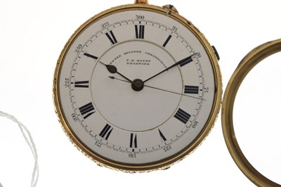 Lot 77 - Edwardian 18ct gold cased open face pocket watch, T.R. Hanby of Bradford
