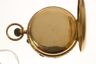 Lot 77 - Edwardian 18ct gold cased open face pocket watch, T.R. Hanby of Bradford