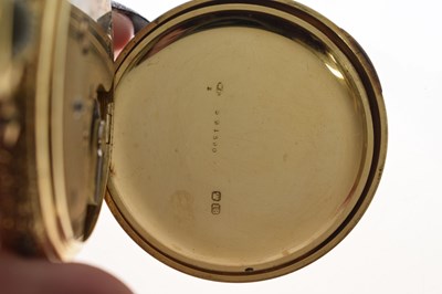 Lot 77 - Edwardian 18ct gold cased open face pocket watch, T.R. Hanby of Bradford