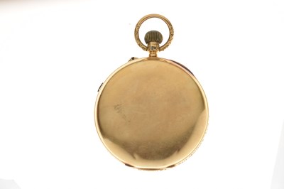 Lot 77 - Edwardian 18ct gold cased open face pocket watch, T.R. Hanby of Bradford