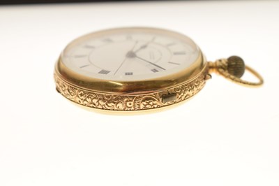 Lot 77 - Edwardian 18ct gold cased open face pocket watch, T.R. Hanby of Bradford
