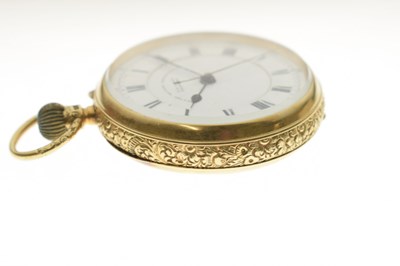 Lot 77 - Edwardian 18ct gold cased open face pocket watch, T.R. Hanby of Bradford