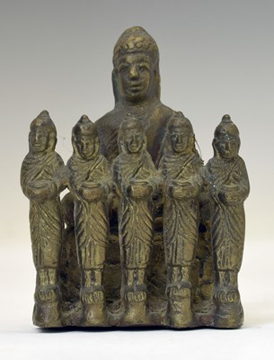 Lot 236 - South East Asian cast bronze Buddhist group