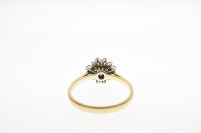 Lot 14 - Modern 18ct gold diamond cluster ring
