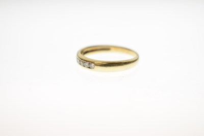 Lot 16 - 18ct gold diamond half eternity ring