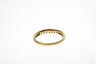 Lot 16 - 18ct gold diamond half eternity ring