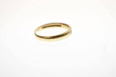 Lot 16 - 18ct gold diamond half eternity ring