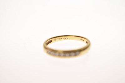 Lot 16 - 18ct gold diamond half eternity ring