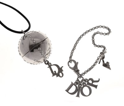 Lot 157 - Christian Dior - 'Diorlight Gloss Levres' orb makeup pendant