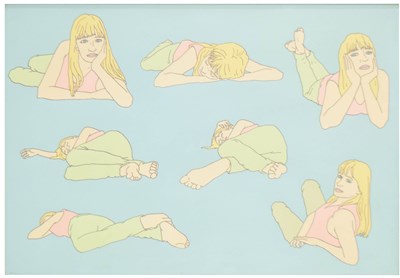 Lot 681 - Jun Hasegawa (b. 1969) - Screenprint in colours - 'Sunday Afternoon'