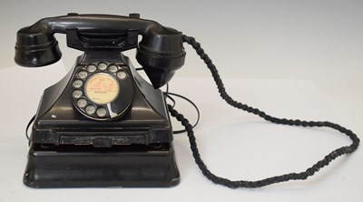 Lot 266 - Vintage Bakelite GPO circa 1940s 200 Series telephone