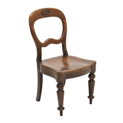 Lot 755 - Bristol and Exeter Railway (B&ER) - Victorian oak balloon back chair