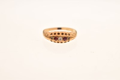 Lot 26 - Early 20th century ruby and diamond 18ct gold ring