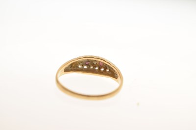 Lot 26 - Early 20th century ruby and diamond 18ct gold ring