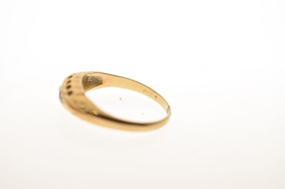Lot 26 - Early 20th century ruby and diamond 18ct gold ring