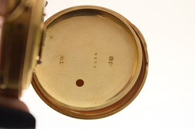 Lot 75 - George IV 18ct gold cased open face pocket watch, D&W Morice