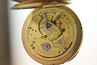 Lot 75 - George IV 18ct gold cased open face pocket watch, D&W Morice