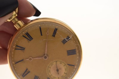 Lot 75 - George IV 18ct gold cased open face pocket watch, D&W Morice