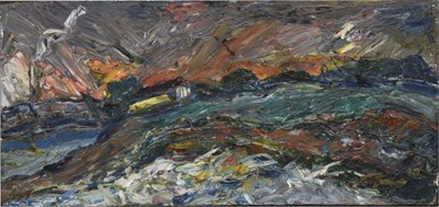 Lot 695 - Barrington Tabb (British, 1934-2022) - Oil on board - 'Clevedon, 1994'