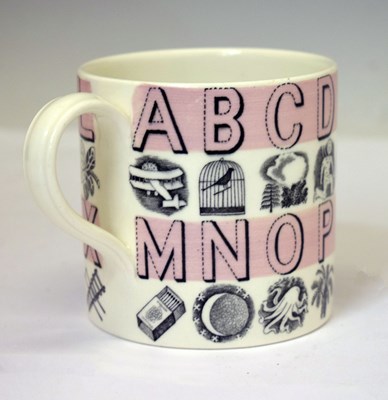 Lot 199 - Eric Ravilious (1903-1942) for Wedgwood, 'Alphabet' mug