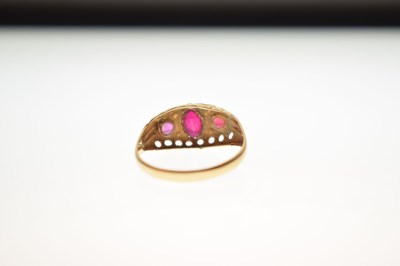 Lot 25 - Antique 18ct gold gem set dress ring (a/f)