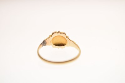 Lot 12 - Early 19th century pearl, diamond and paste yellow metal ring