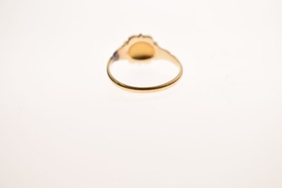 Lot 12 - Early 19th century pearl, diamond and paste yellow metal ring