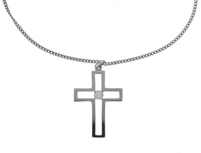 Lot 62 - Jack Spencer diamond set platinum cross pendant