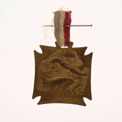 Lot 262 - Lalique - Orphans of the Army charity medallion