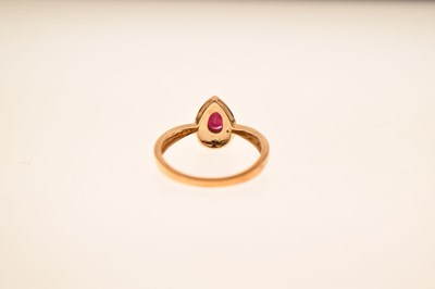 Lot 28 - Ruby and diamond 9ct gold ring