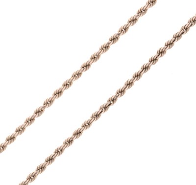 Lot 53 - Platinum rope link chain