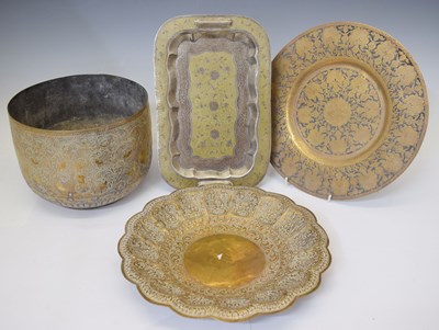 Lot 573 - Four items of Indian brass ware