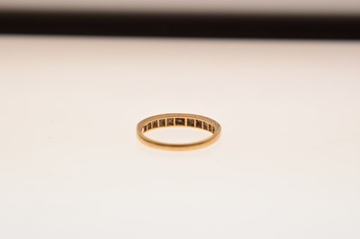 Lot 4 - Diamond, yellow and white metal half eternity ring
