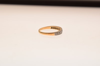 Lot 4 - Diamond, yellow and white metal half eternity ring