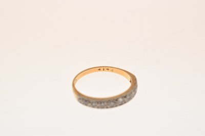 Lot 4 - Diamond, yellow and white metal half eternity ring