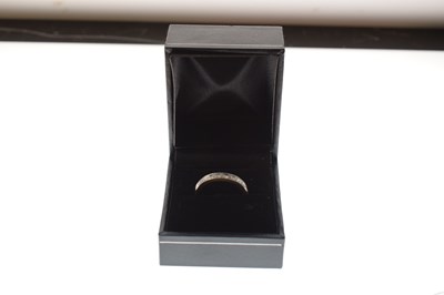 Lot 4 - Diamond, yellow and white metal half eternity ring