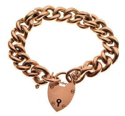 Lot 33 - 9ct gold hollow curb-link bracelet