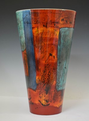 Lot 493 - Poole pottery 'Gemstone' large tapered vase