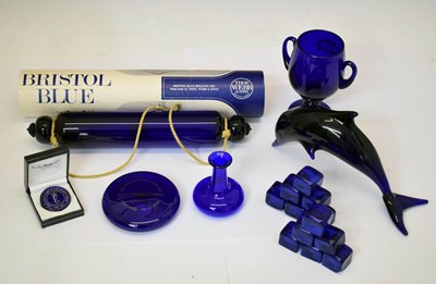 Lot 494 - Collection of Bristol Blue glass