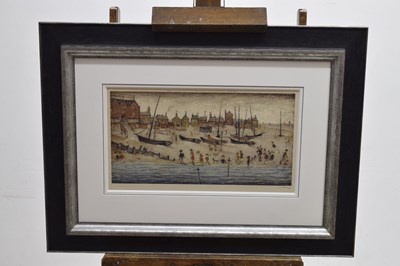 Lot 266 - After Laurence Stephen Lowry R.A. (British, 1887-1976) - 'The Beach'