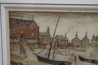 Lot 266 - After Laurence Stephen Lowry R.A. (British, 1887-1976) - 'The Beach'