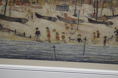Lot 266 - After Laurence Stephen Lowry R.A. (British, 1887-1976) - 'The Beach'